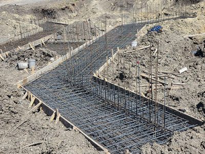 Reinforced Concrete Tie Beam Installation